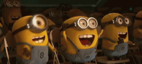 Excited Minions Meme Template