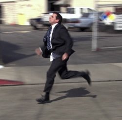 Michael Scott Running meme template